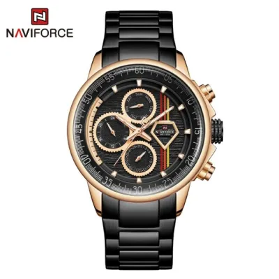 NAVIFORCE NF9184 Fashion Male Quartz Movt Man Watch Luxury Stainless Steel Watch Gift Watch